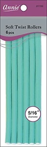 01199 Soft Twist Rollers, Green, 6 Count - Picture 1 of 1