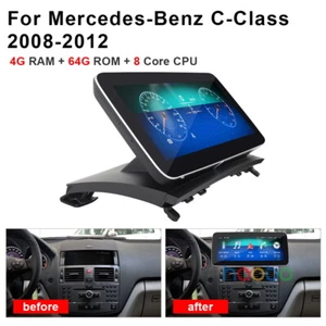 Car GPS Navigation 10.25 Stereo Android For Benz C CLK Class W204 2008 2009 2010 - Picture 1 of 10