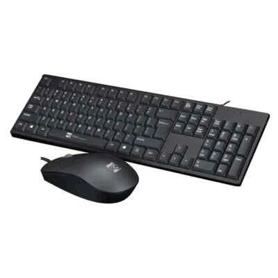 R8 Keyboard Mouse Combo Black Wear-Resist Keys Mute Buttons Ergonomic Design - Image 1 of 4