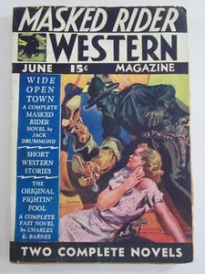 Masked Rider Western v. 4 #4, June 1936 VG Scarce Western Pulp Magazine! - Picture 1 of 5