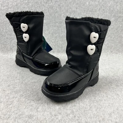 Totes Botas de Nieve Impermeables Aisladas Niño Pequeño 7 Invierno Pull On Exterior Negras  Foto 1 de 4