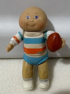 Vtg 1984 Cabbage Patch Kids Mini Figure Boy Football Poseable 3 3/8 in - Picture 1 of 11