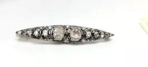 Antik Vintage Diamant 14K Gold und Silber Pin Broschen viktorianische Ära Schmuck - Bild 1 von 2