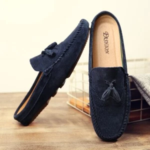 Nuevo Hombre Media Zapatilla Sin Cordones Mocasines Cómodos Planos Deslizables Informales Zapatos 44 - Imagen 1 de 15
