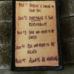 Killhouse Rules Morale Patch Tactical Military USA Hook Badge Army Flag