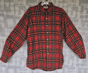 LL Bean Flanellhemd Herren Extra Large kariert rot langarm Knopfleiste Vintage - Bild 1 von 7