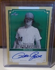 Pete Rose Autographed Leaf Baseball Card -Preview- BEST Of Baseball