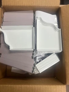 (50-Pk)  5” END CAP K-STYLE (25 right and 25 left) WHITE - Picture 1 of 5