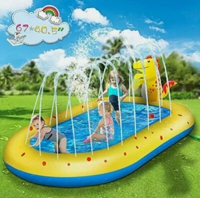 Piscina rociadora inflable 3 en 1, piscina para niños  Foto 1 de 4