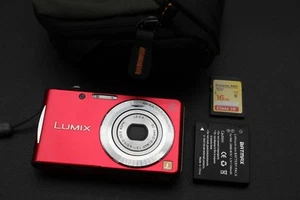 Panasonic Digital Camera Lumix DMC-FS14 14.1MP Red Tested - Picture 1 of 6