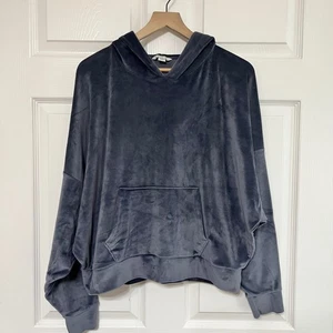 American Eagle Velour Pullover Hoodie Women's Large Gray Casual Lounge - Picture 1 of 10