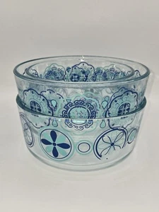 Pyrex Blue Medallion Bowl Set of 3 No Lids - Picture 1 of 10