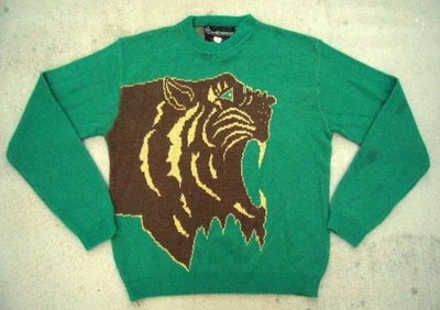 Vtg Arctic Cat Snowmobile Knit Sweater Men's Sz L Arcticwear Made in USA Green - Image 1 of 4