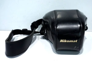 CUSTODIA IN PELLE NERA ORIGINALE VINTAGE NIKON NIKOMAT (FT3, FT2, FTN) - Foto 1 di 10
