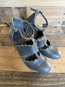 Elf Handmade Elegant Black Leather Women's Shoes size 8 - Picture 1 of 7