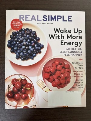 REAL SIMPLE Life Made Easier February 2019 Tips/Energy/Sleep Longer/Recipes - Image 1 of 3