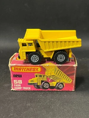 Camión de volteo vintage Matchbox Superfast 58 Faun 1975 Lesney con caja Foto 1 de 4