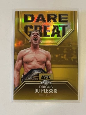 2025 Dricus Du Plessis /50 GOLD Refractor  “Dare To Be Great” 2025 Topps UFC - Image 1 of 4