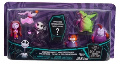 Juego de figuras Pesadilla antes de Navidad brillo gótico paquete de 7 Just Play Disney Foto 1 de 4