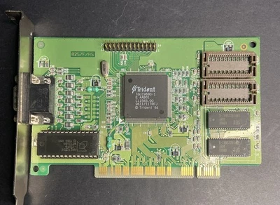 JATON 8257F/R5 TRIDENT TGUI9680 1MB PCI VGA VIDEO GRAPHICS ADAPTER CARD - Image 1 of 4