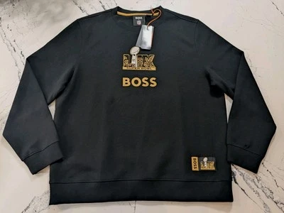 NWT BOSS x NFL Super Bowl LIV Sweatshirt XL Eagles Chiefs Black New w/ Tags - Image 1 of 4