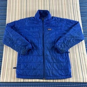 Patagonia Puffer Jacket Boys Medium (10) Blue Youth Quilted PLAY READY  #8583 - Picture 1 of 13