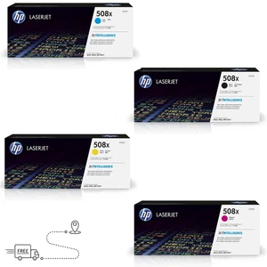 Zestaw tonerów HP 508X High Yield Laserjet 4-pak CF360X CF361X CF362X CF363X NOWE PUDEŁKO - Zdjęcie 1 z 7
