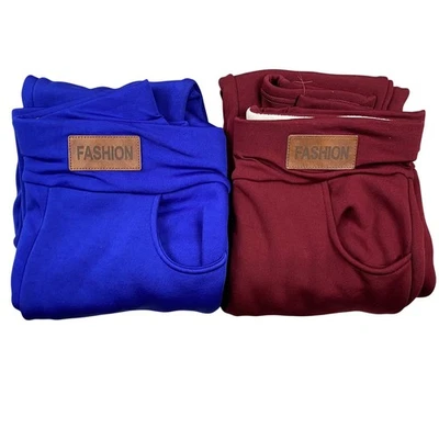 Pantalones de chándal para mujer de marca de moda en granate y azul real talla XL poliéster elástico Foto 1 de 4