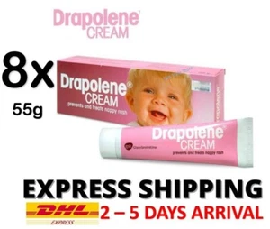 Drapolene Cream Prevents & Treats Nappy Rash For Baby Relief Minor Burn 8 x 55g - Picture 1 of 4