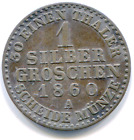 Lippe-Demold 1 Silber Groshen 1860-A KM-265 very rare date/mint  lotmar3216