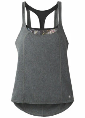 PRANA Sway TANK TOP com um sutiã esportivo CONSTRUÍDO Racerback prateleira camisa YOGA FEMININA - Imagem 1 de 4