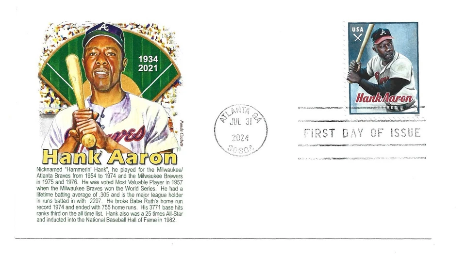 5908 Hank Aaron Panda, FDC - Image 1 of 1