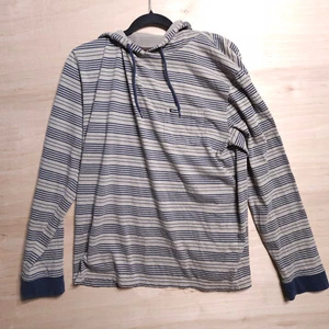 Volcom Hoodie Pullover Shirt Mens Large Striped Long Sleeve T-Shirt Tee - Picture 1 of 11