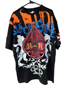 Camiseta de peso pesado Ablanche Streetwear grande Blackside Spade para hombre - Imagen 1 de 10