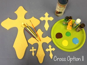 Wooden Cross Shape, (11) Wood Wall Hanging Cross, Paintable Wood Cross, Craft - Picture 1 of 1