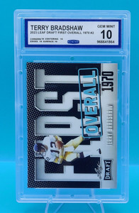 2023 Leaf Draft #2 TERRY BRADSHAW First Overall 1970 - CCG GEM MINT 10