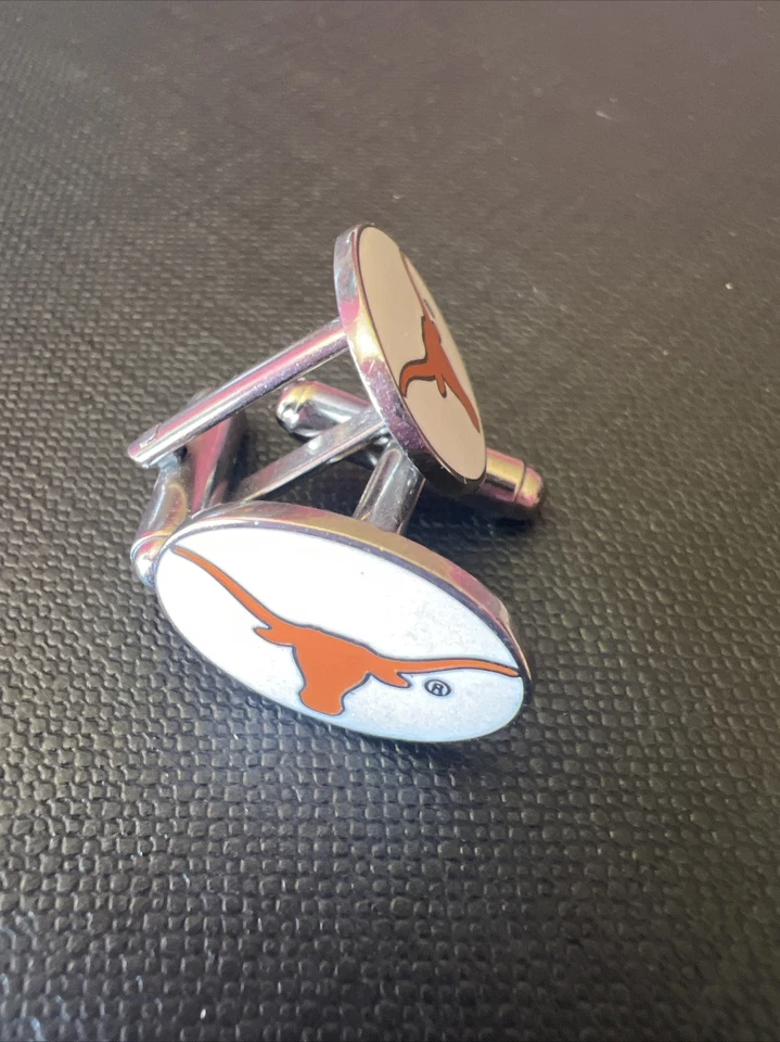 Gemelos esmaltados Peter David Inc Universidad de Texas Longhorns NCAA naranja UT Foto 1 de 4