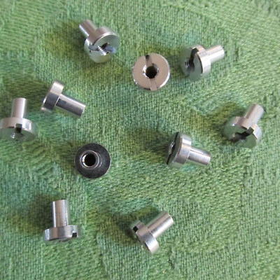 Hülsenmuttern M 3x8 offen Schlitz verzinkt 10 Stück M 3 NEU Flachrundkopf - Bild 1 von 4