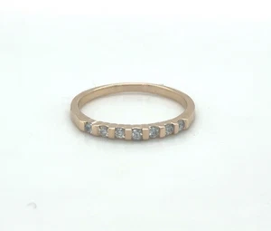 1/6 ctw Diamond Stacking Band - 14k Yellow Gold - Size 7 - Picture 1 of 5