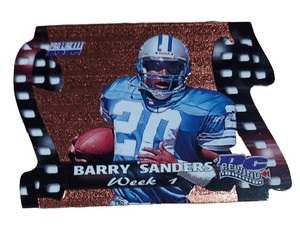 1996 Pro Line DCIII Barry Sanders Lions Die Cut Dc Rewind card #68