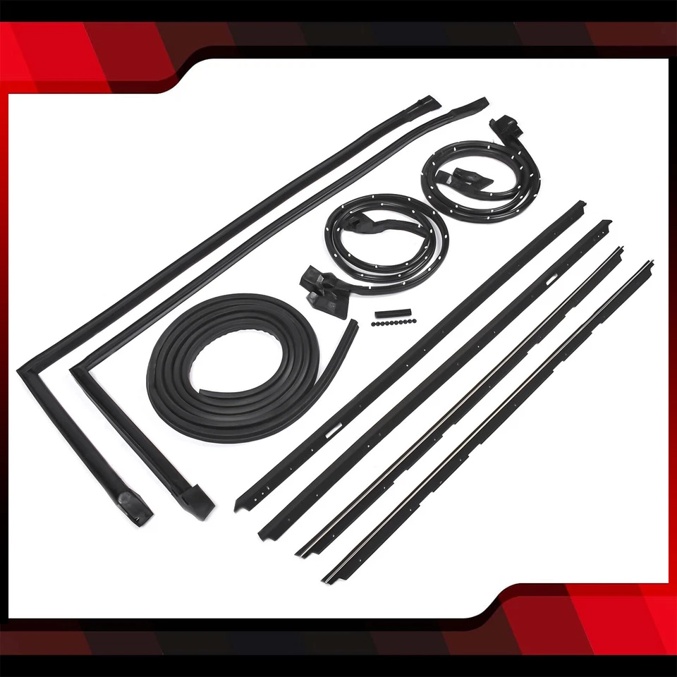 9Pcs Roof Rail Window Door Trunk Seal Weatherstripping For 83-88 Monte Carlo SS - Image 1 of 4