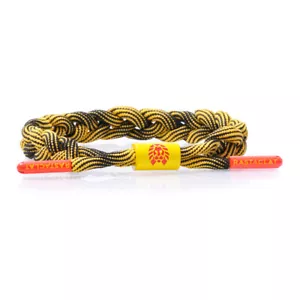Rastaclat Canary Yellow Black Braided Shoelace Wristband Urban Bracelet 11200092 - Picture 1 of 3