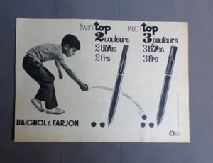 PUBLICITE ANCIENE ADVERT CLIPPING 61017 STYLOS TWINTOP MULTITOP BAIGNOL & FARJON - Picture 1 of 1