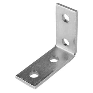 Soporte de puntales - plata galvanizado 4 orificios ángulo de 90 grados - Imagen 1 de 5