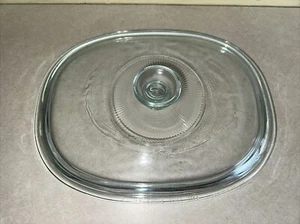 Tapa de vidrio transparente ovalada vintage Pyrex DC1.5C Starburst Corning Ware ENVÍO GRATUITO - Imagen 1 de 6
