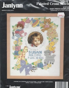 Baby Photo Sampler ~ Printed Cross Stitch Kit - Janlynn #137-02 SEALED - Picture 1 of 2
