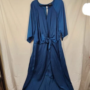 city chic maxi dress sleek tie elastic waist formal flowey fairy dress sz xxl - Picture 1 of 15