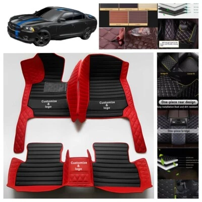 For Dodge Charger 2006-2024 SRT RT Scat Pack Car Floor Mats Waterproof Leather  Foto 1 de 4