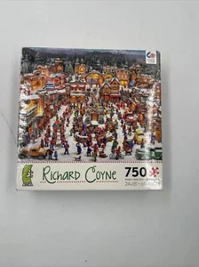 Christmas in the Park - Richard Coyne 750 Pc Jigsaw Puzzle Christmas Ceaco New - Picture 1 of 2