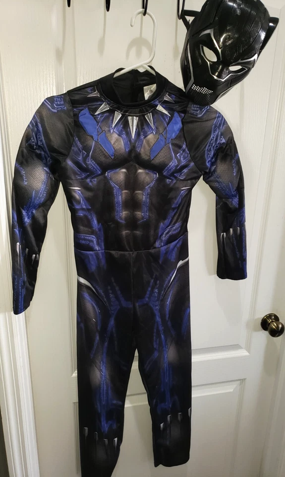 DISFRAZ HALLOWEEN PANTERA NEGRA DISNEY NIÑOS talla 9/10 máscara mono ¡súper estado!! Foto 1 de 1